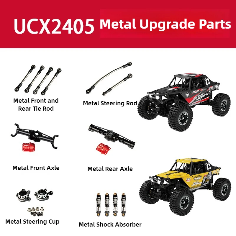UDIEC UCX2405 Snow Leopard Upgraded and Modified Parts Metal Car Shell Suspension Front and Rear Rod Axle Wheel Hub Bracket
