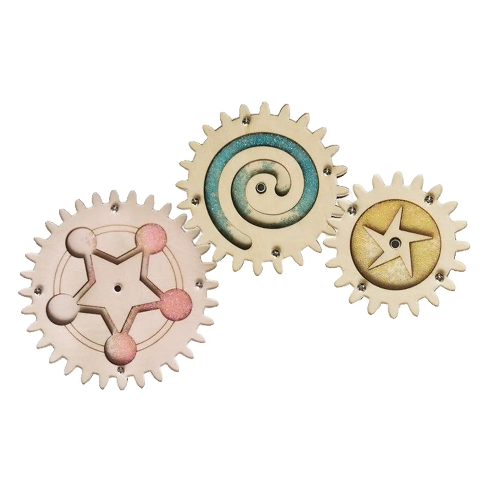 Montessori Gear Rotating Machinery Gear Colorido Criança Educacional