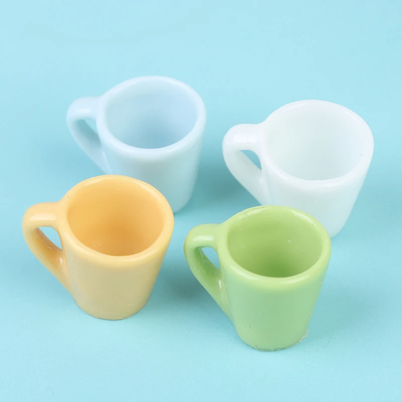 4 Teile/satz 1:12 Puppenhaus Miniatur Zubehör Mini Harz Becher Modell Simulation Japanischen Stil Wasser Tasse Spielzeug Puppe Haus Dekoration