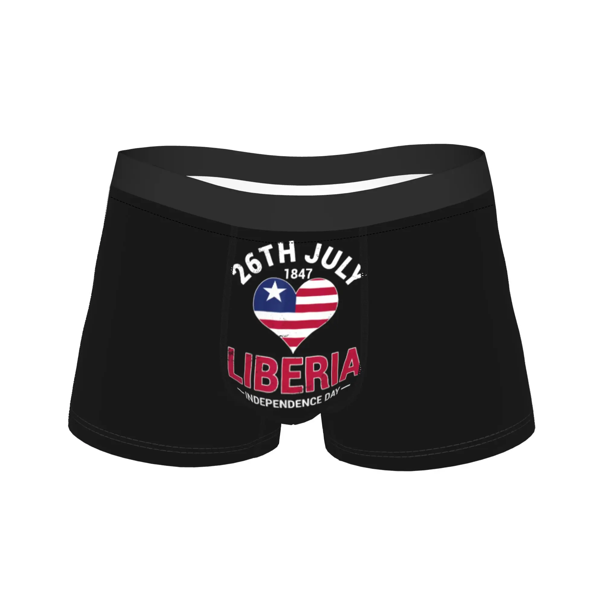 26th July Liberia Independence Day 1847 Underwear  Male Boxer Brief Breathable Boxer Shorts Hot Sale Design Oversize Panties