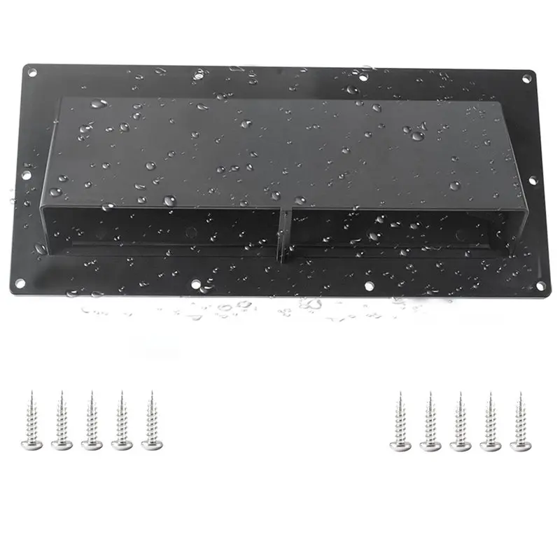 AB61-Kitchen Exterior Vent Cover, Range Hood Replacement, For RV Stove Vent Cover, Adjustable Depth Without Cutting
