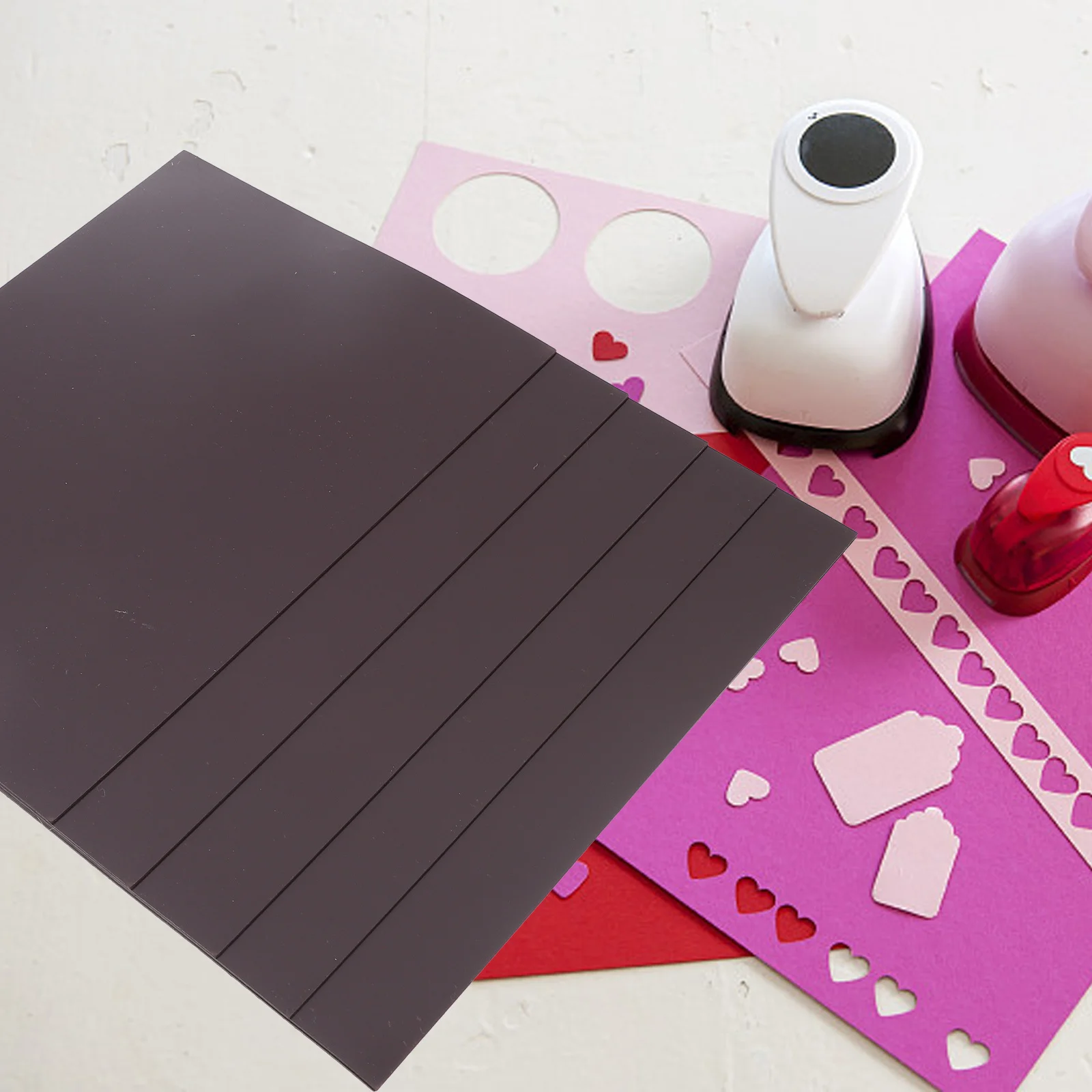 

6Pcs Soft Magnetic Sheets Adhesive Rectangle Sticky Magnets DIY Craft Fridge Magnets Household Decoration Fridge Magnet Decor