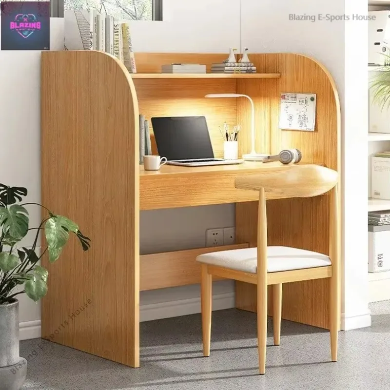 Self-study room desk study desk students take an examination of simple single closed partition immersive simple computer desk