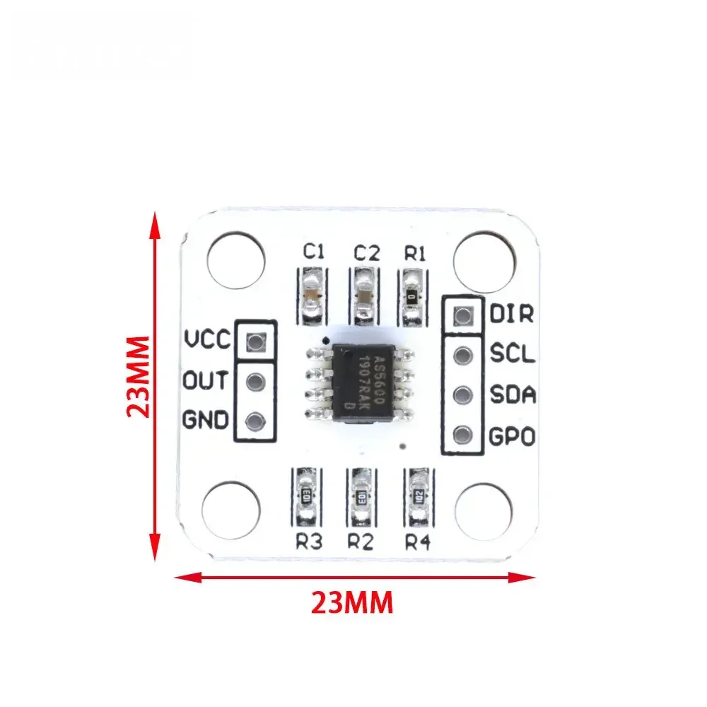 Encoder Magnetik – Modul Sensor Pengukuran Sudut Induksi Magnetik Presisi Tinggi 12-Bit (3.3V)