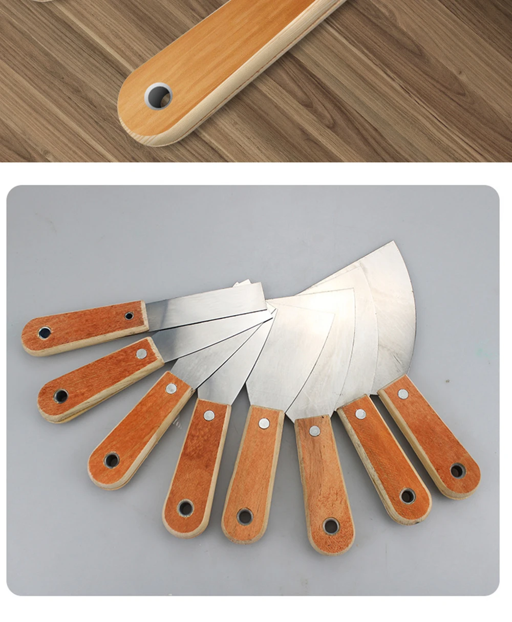 Stainless Steel Putty Knife Paint Tool Plaster Shovel Filling Spatula Wallpaper Paint Scraper Clean Spatula Construction Tool