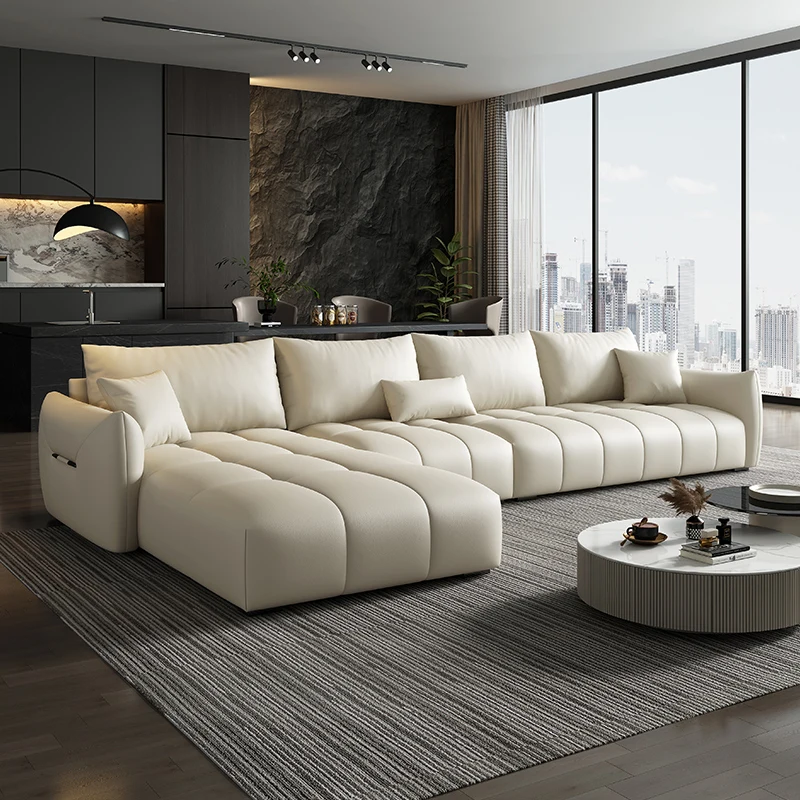 Modern Sectional Luxury Sofas Minimalist Curved Computer Sofa Corner Transformer Divani Da Soggiorno Apartment Furniture WXH20XP