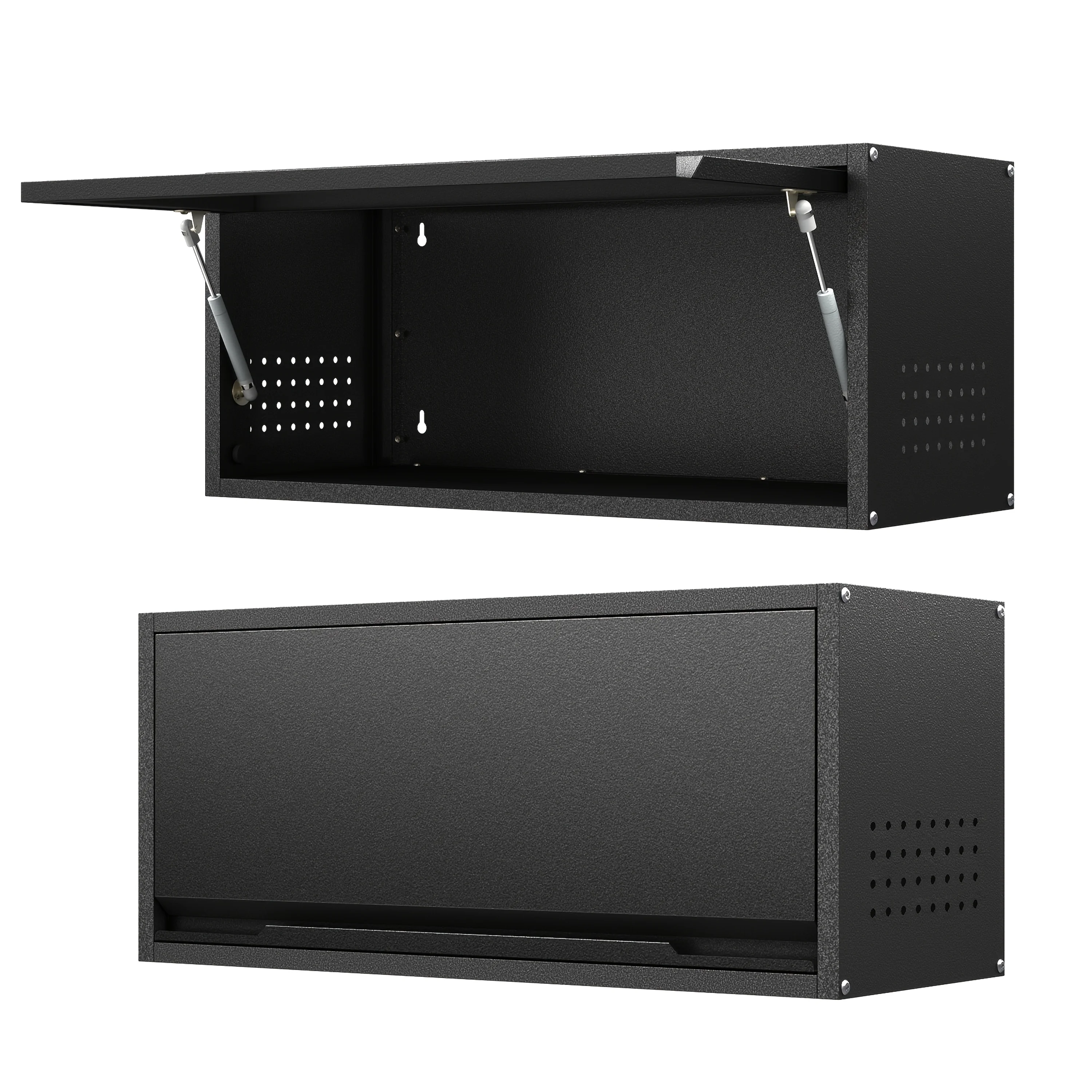 Metal Storage Cabinet | Garage Wall Cabinet with Up-Flip Door, 31.5" W Wall Storage Mounted for Kitchen, Garage, Workshop
