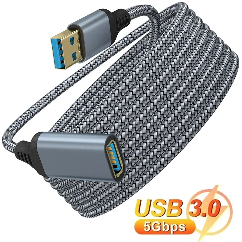 

USB 3.0 между мужчинами и женщинами USB-камера, удлинитель принтера, кабель 0,5 м/1 м/2 м/3 м, мобильный зарядный кабель, подходит для ПК, ноутбука, компьютера, ТВ