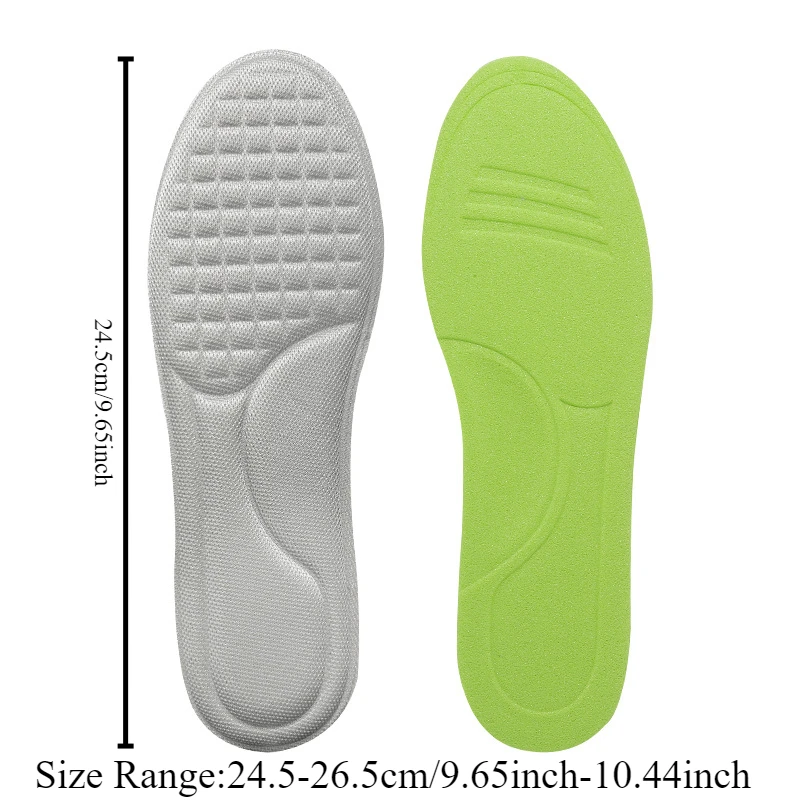 2pcs/set Outdoor sports insoles shock-absorbing sweat absorbing soft comfortable deodorizing massage sports insoles