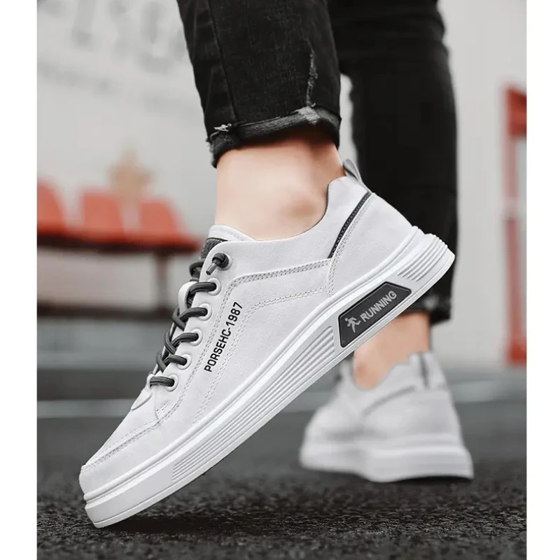 

Leather board shoes, white shoes, casual Korean version student shoes, men's shoes, trendy shoes for all seasons