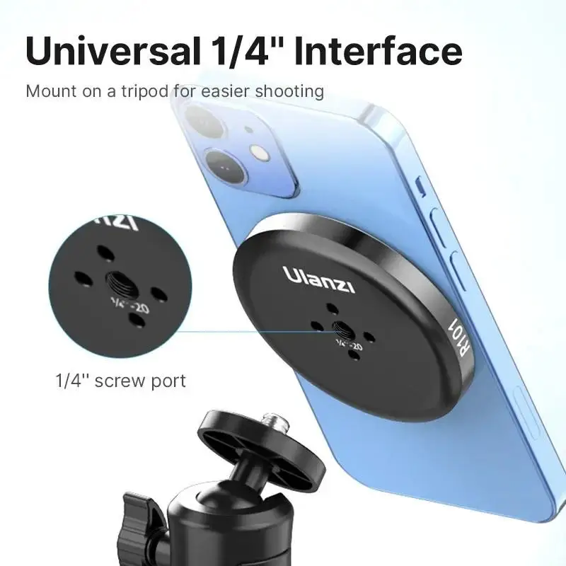 Ulanzi R101 Magsafe Phone Mount Holder With Universal 1/4 Screw for iPhone 15 13 12 mini Pro Max Magnetic Phone Holder Stand