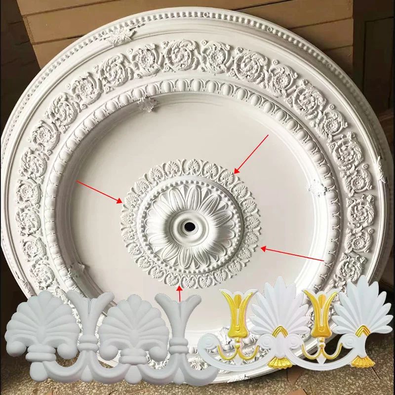 European-style lamp pool accessories Flower carving ceiling decoration Ceiling light plate decorative flower decals Lamp pool ac