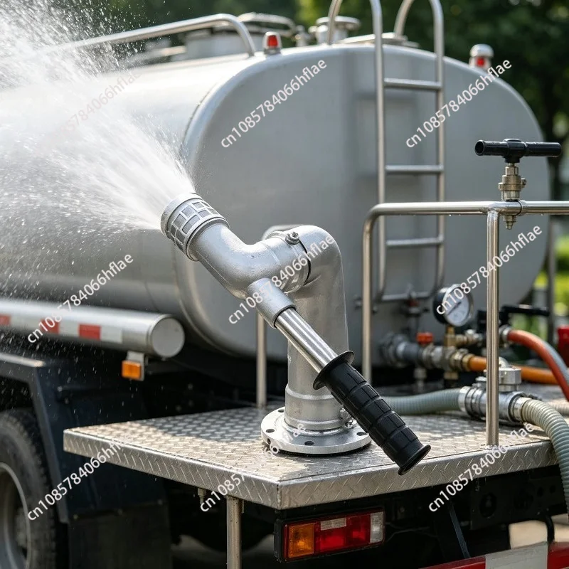 Fire Fighting High Pressure Water Cannon Nozzle, Green Water Sprinkler Head Accessory for Sprinkler Truck