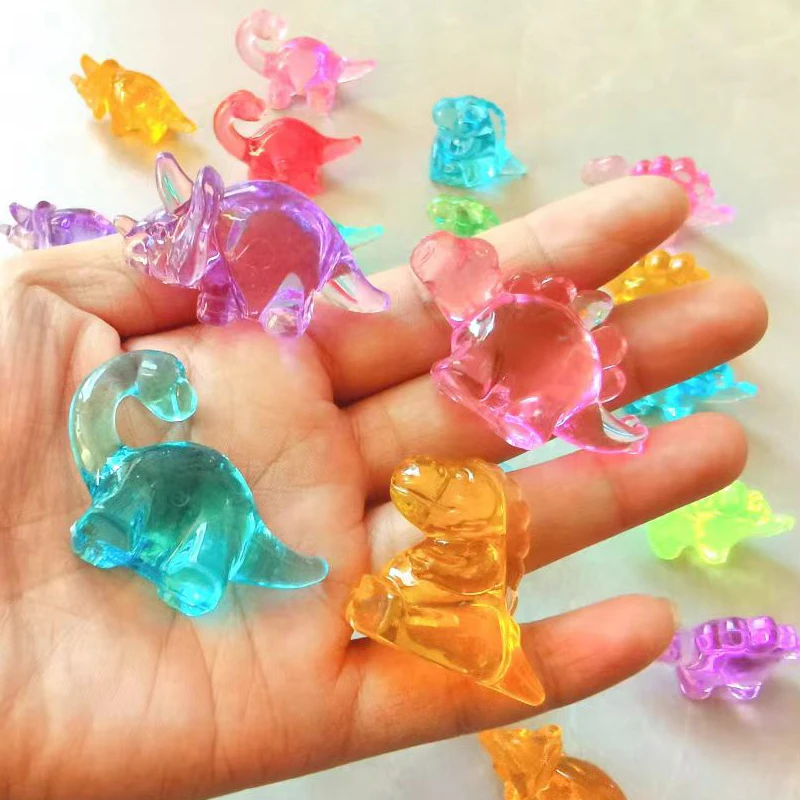 20PCS Acrylic Vase Filler Dinosaur Pirate Treasure Gemsstones Party Favors For Kids Birthday Funny Gifts Classroom Prizes