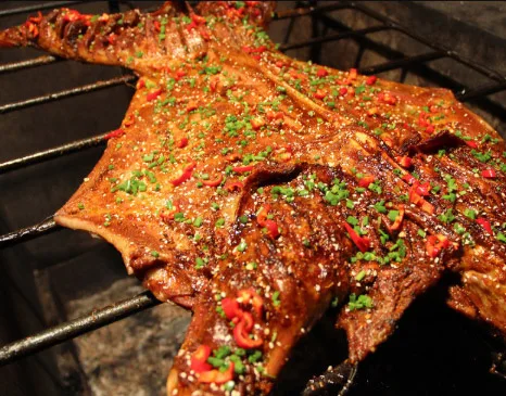 Commercial Outdoor Charcoal Lamb Roaster Fish Grill Barbecue Machine