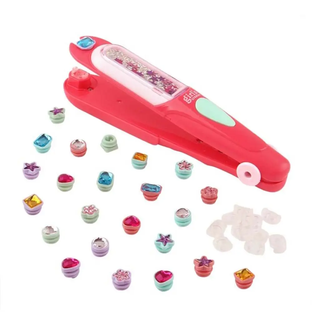 Reusable cabelo gem stamper fingir jogar diamantes brilhantes meninas jóias de cabelo braçadeira design vestir-se ferramenta de estilo de cabelo brinquedos diy