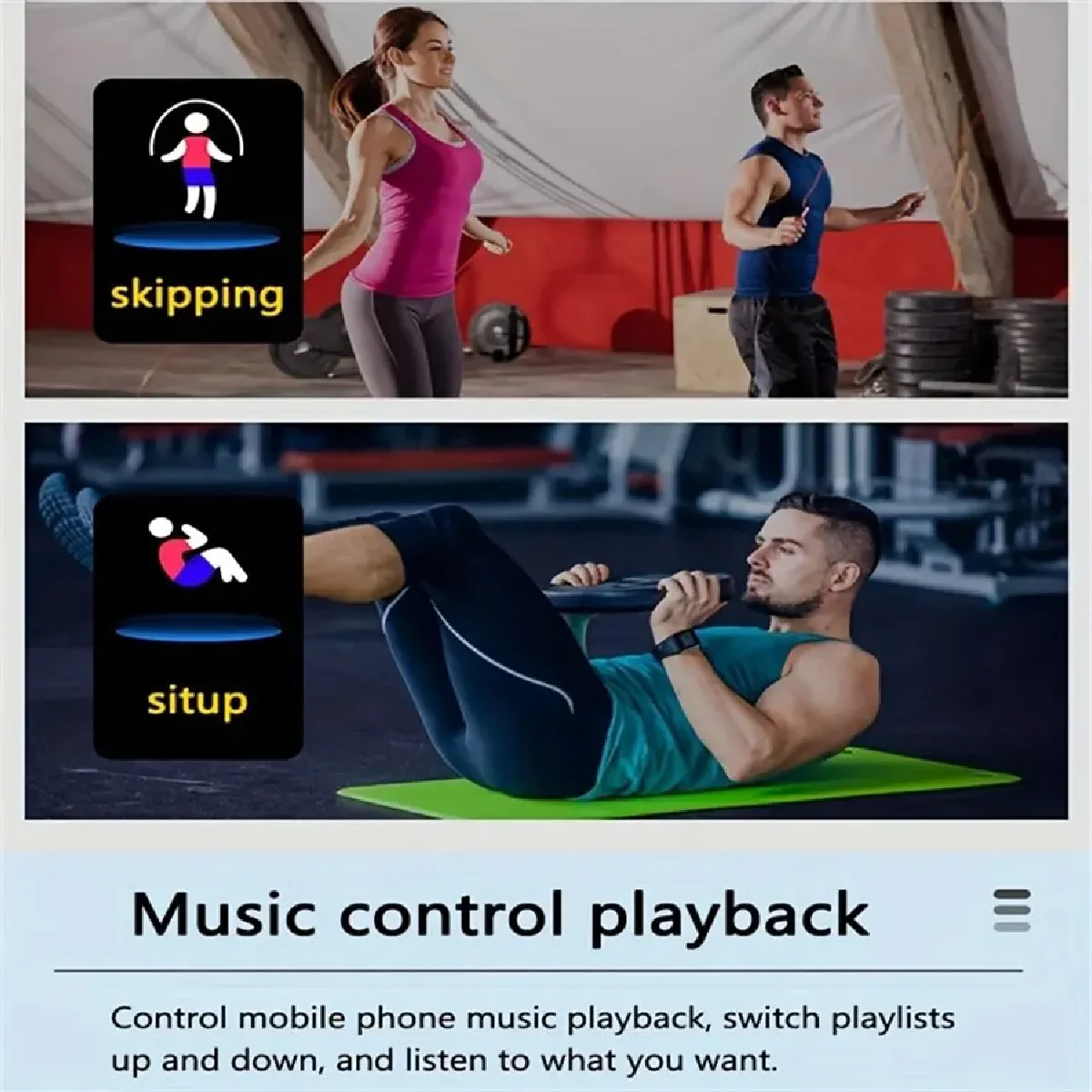 Relógio Inteligente Multifuncional para Homens e Mulheres, Smartwatch Esportivo com Controle de Música, Calorias de Passo, Relógio Despertador 116Plus