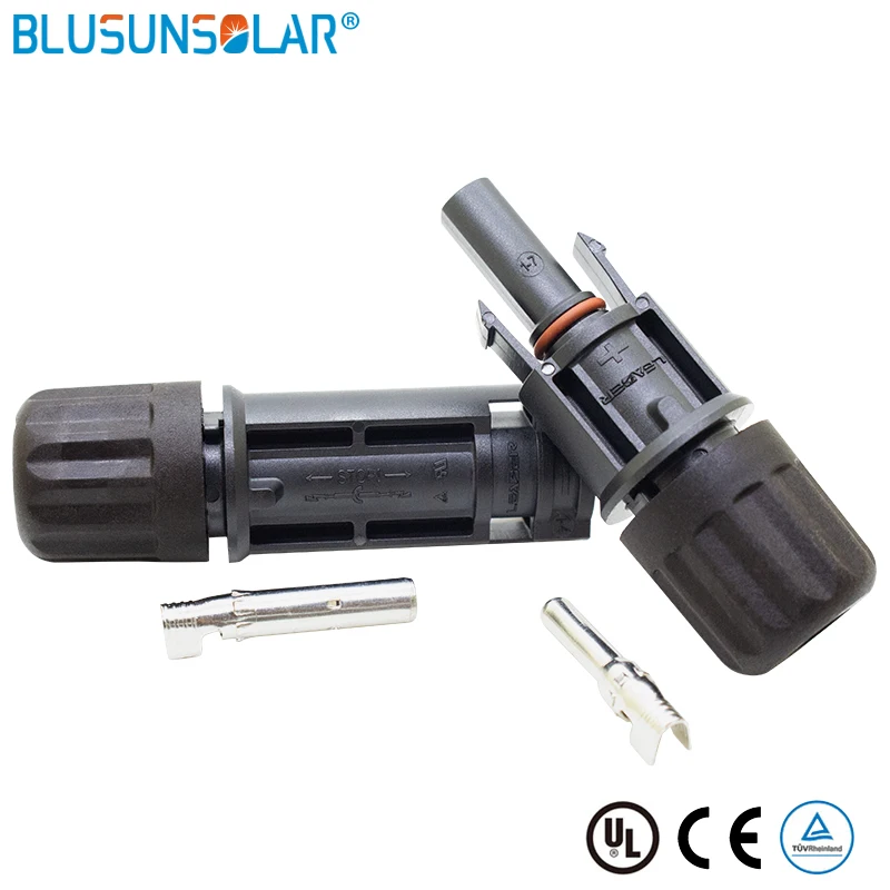 1 Pair TUV 1500V Solar Connector Solar Plug 30A For Solar Panel Connector UV Resistant UL Approved Free Shipping