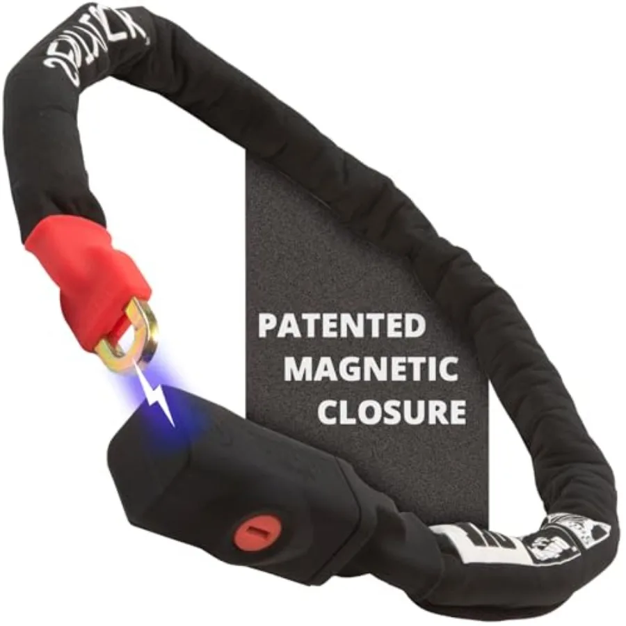 

Vikg Bike Cha Lock with Key - Magnetic Patented Sold Secure - Anti Theft - Smart Ultra Security Bicycle Lock 1 ch