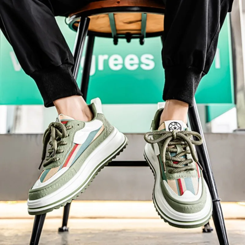 

Shoes for Men Fashion Platform Men Shoes Heightened Soft-soled Comfort Casual Sneakers High Quality Mens Shoes Zapatillas Hombre