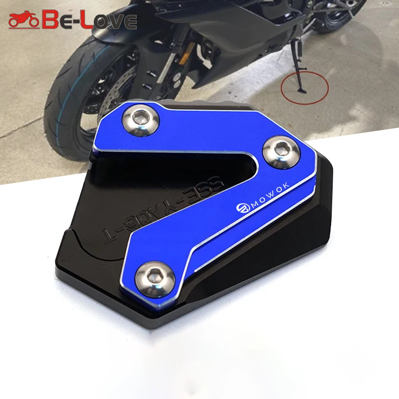 For YAMAHA R6 YZFR6 YZF R6 YZF-R6 2017-2022 Motorcycles Accessories Side Stand Enlarger Plate Kickstand Extension Pad Keychain