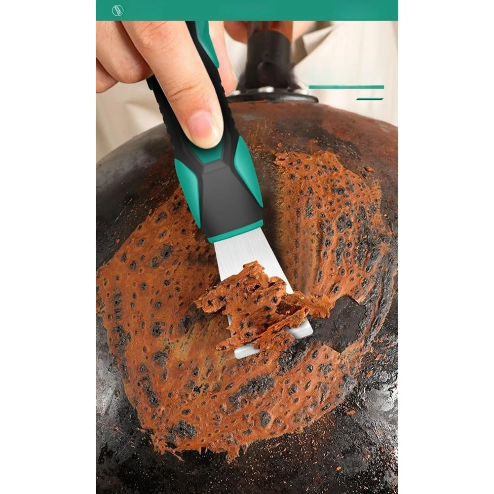 2026 Stainless Steel Scraper Tool For Kitchen Grease Stove Cleaning Anti Slip Grout Remover Heavy Duty Spatula For Home Cooks