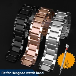 21x13mm 23x17mm 27x19mm metal solid steel belt convex joint watch strap waterproof watchband For HUBLOT BIG BANG classic fusion