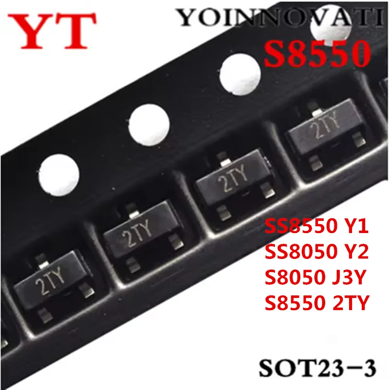 100-3000PCS 100% New S8550 2TY S8050 J3Y SS8050 Y1 SS8550 Y2 ICprovider Best quality