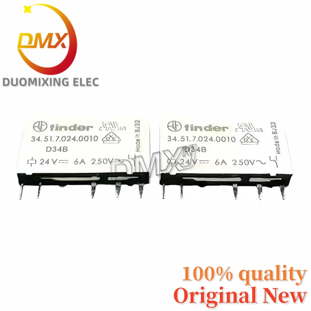 1-5PCS 100%New 34.51.7.024.0010 012 005 APF30224 5Pin 6A 24V 12V 5V 41F type relay HF 41F-1Z-C2-1 Ultra-thin relay module base