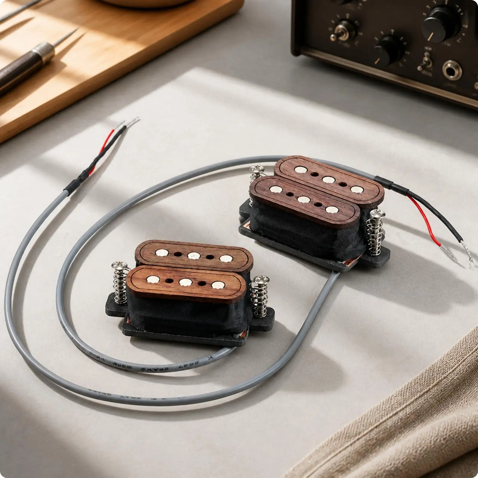 String Pickup for Guitar with Humbucker Design and Easy Install Hardware Kit