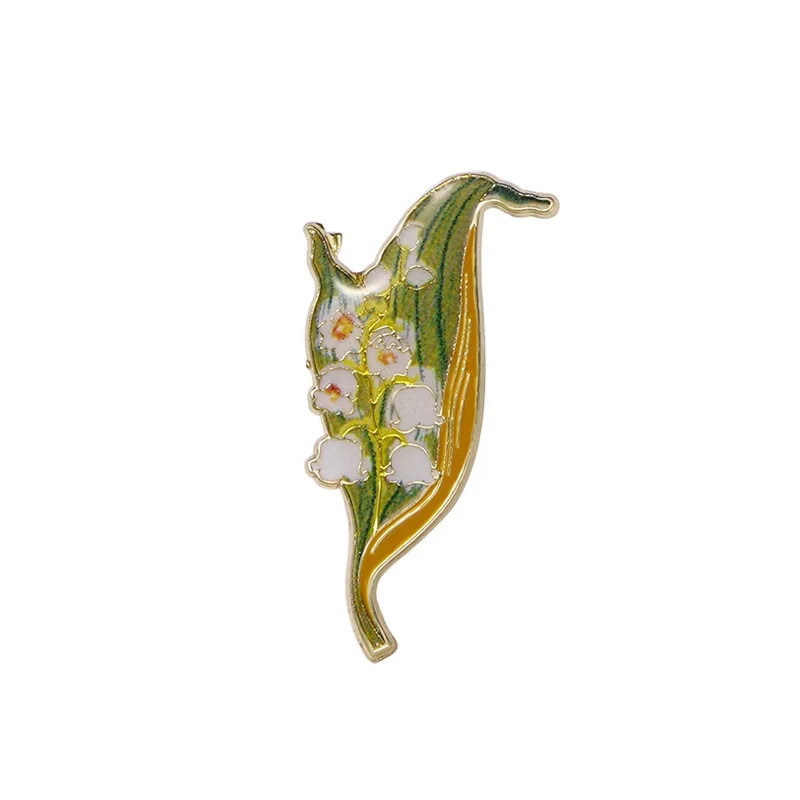 Elegante botanische Emaille-Blumenanstecker, sortierte Pflanzen-Reversbroschen, Natur-Abzeichen für Kleidung, Damen-Modeaccessoires