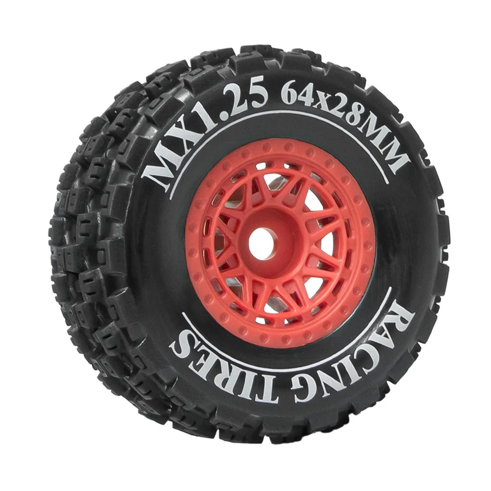 Mini Mojave Grom 4 llantas de plástico con neumáticos de goma para coche Arrma RC 1/16 Mojave Grom 4X4 Desert Truck piezas de mejora