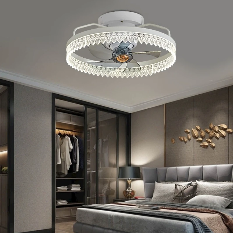 Dining Hall Study Bedroom Ceiling Fan Lamps All in One Children's Bedroom Kitchen Shaking Head Ceiling Fan LED Lighting Fixtures
