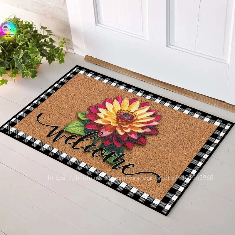 Printed Non-slip Doormats Home and Decora For Bathroom Outdoor Indoor Doormat, Anti-fouling  Bathroom Floor Mat Mat for Kitchen