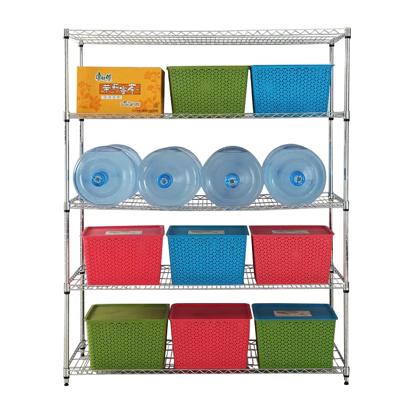 Stainless steel color rack, kitchen storage balcony shelf multi-layer