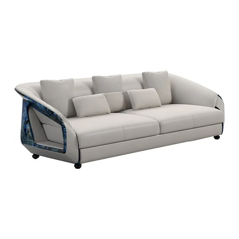 

Light luxury leather sofa