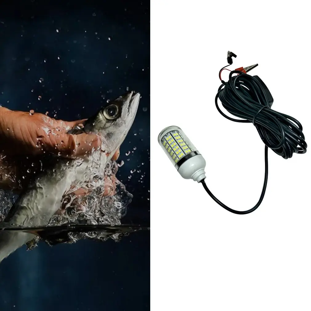 Impermeável LED Pesca Luz, Peixe lâmpada, Raft Fishing Lure, luz verde, ao ar livre, 12V Tensão, Novo