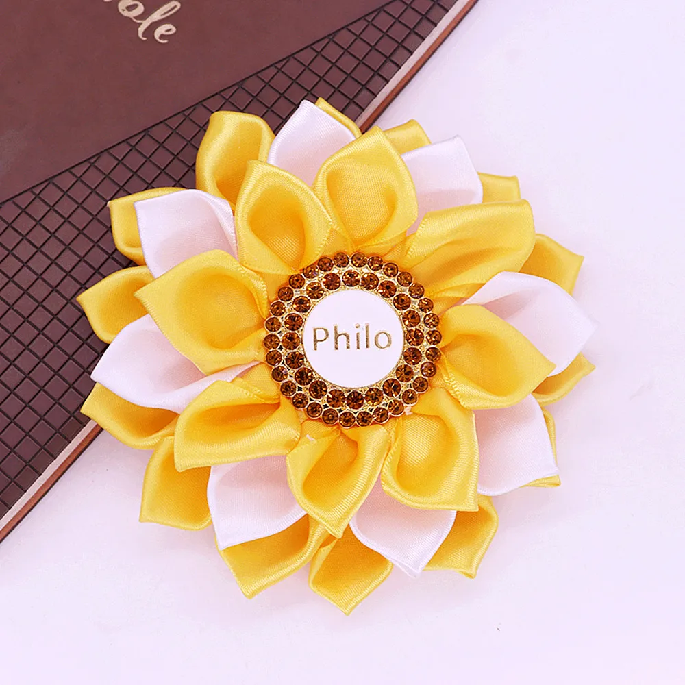 شريط من قماش SGR-Fabric زهرة الصدر للنساء ، اليونانية ، دبوس فيلو ، نادي نسائي ، أعضاء المجتمع ، المجوهرات الراقية