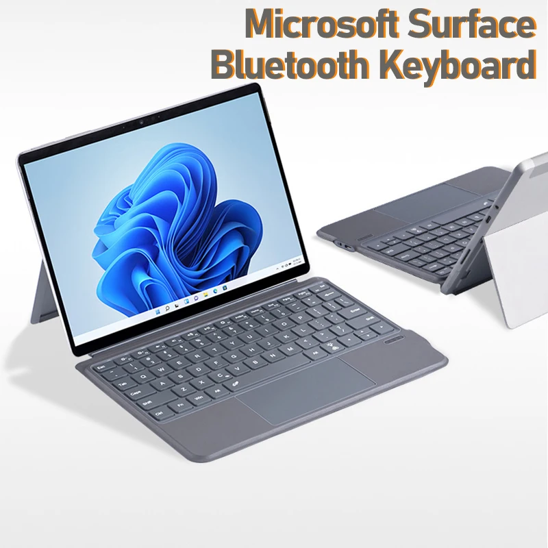 Magnetic Backlit Wireless Bluetooth Keyboard with touchpad for tablet Microsoft Surface Pro and Laptop Go PC Accessories