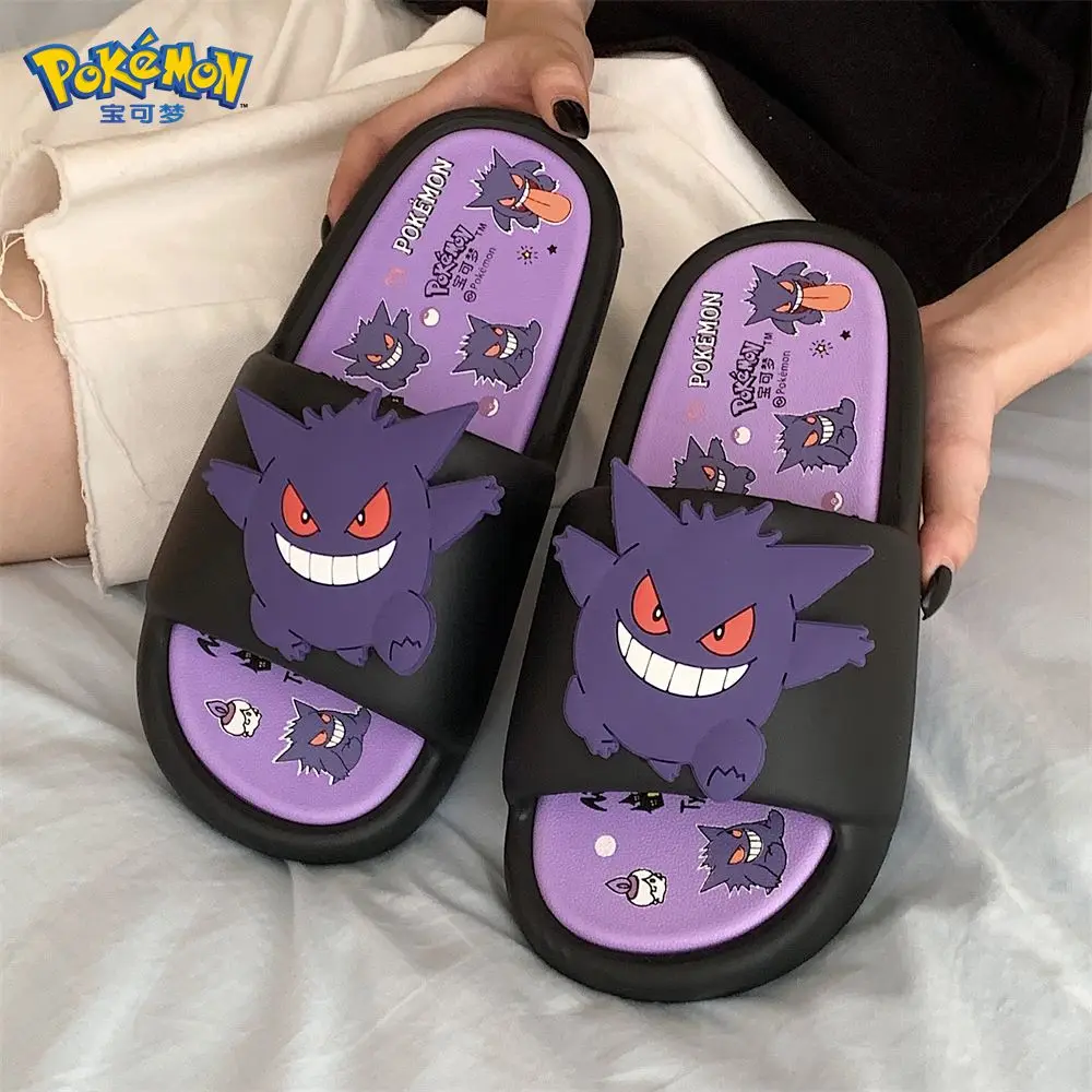 

Модные тапочки Kawaii Gengar для мужчин и женщин: трендовые, как у онлайн-звезд, нескользящие, из ЭВА, парные сандалии для лета, новая модель, мультяшный дизайн