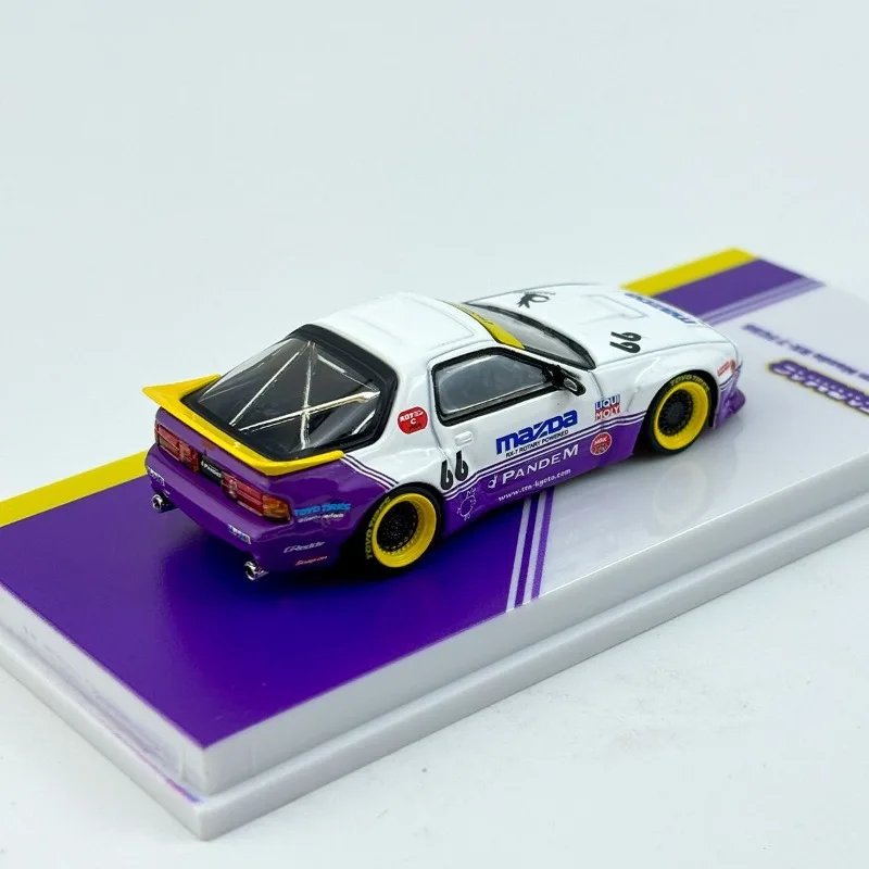 TW دييكاست 1/64 مقياس مازدا بانديم RX7 FC3S نموذج سيارة رياضية سبيكة مازدا RX7 سباق نموذج سيارة مجموعة ثابتة حلية