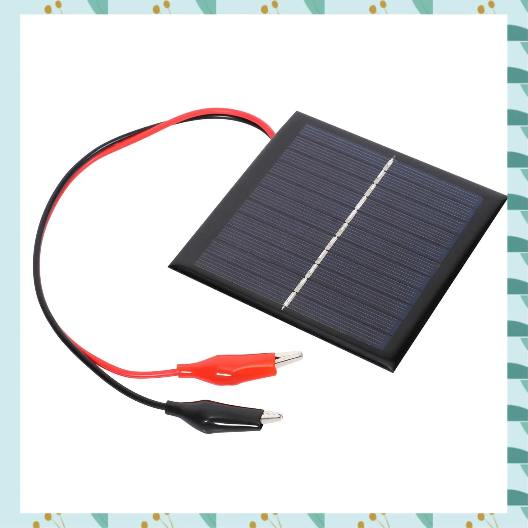 

A71P 2X 1W 5.5V Solar Cell Epoxy Polycrystalline Solar Panel+Clip For Charging 3.7V Battery System Toy LED Light Study