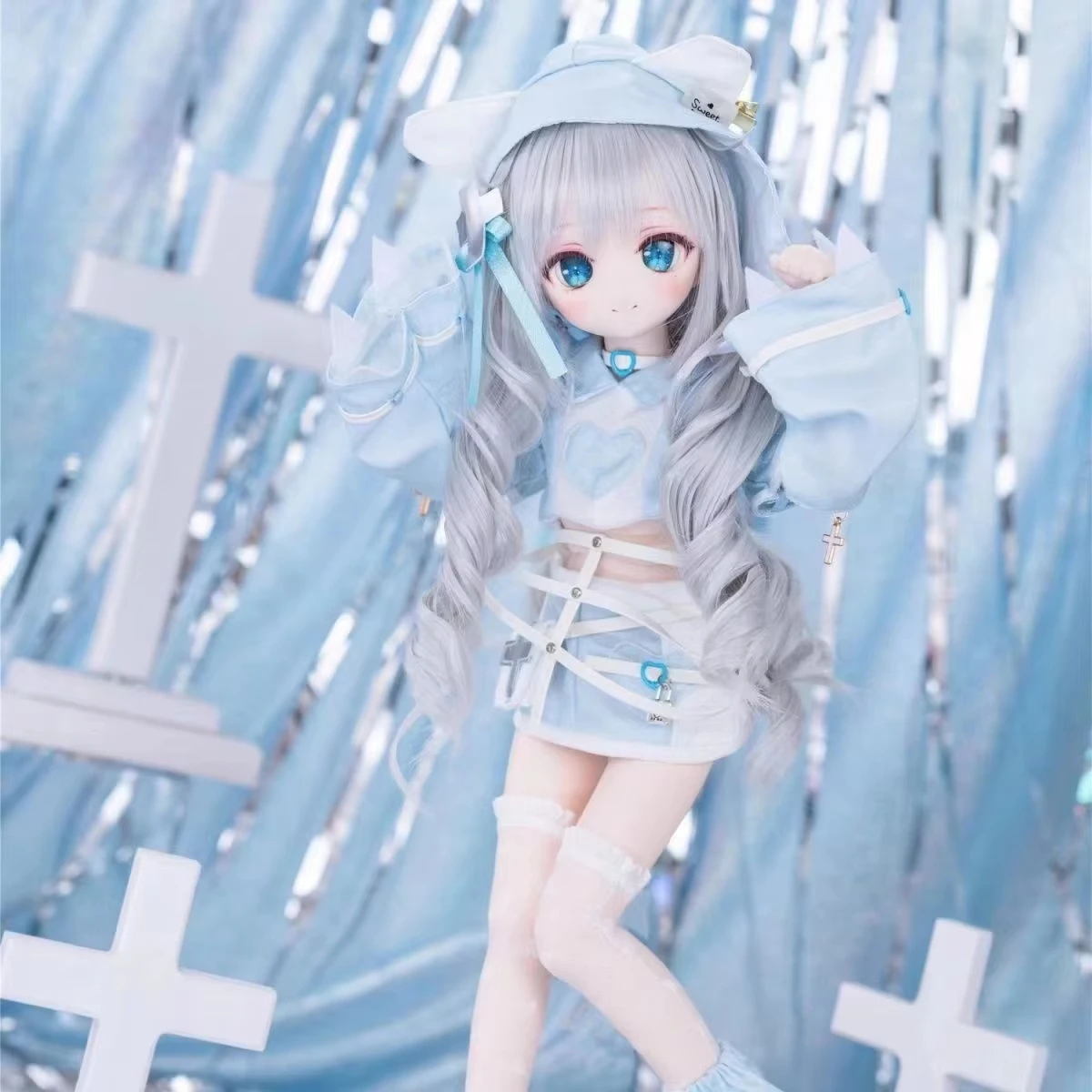 

40cm Colorful Hair Anime Face Doll Plastic Joint Moveable With Clothes Shoes DIY Princess Doll Girls Birthday Gift Toy