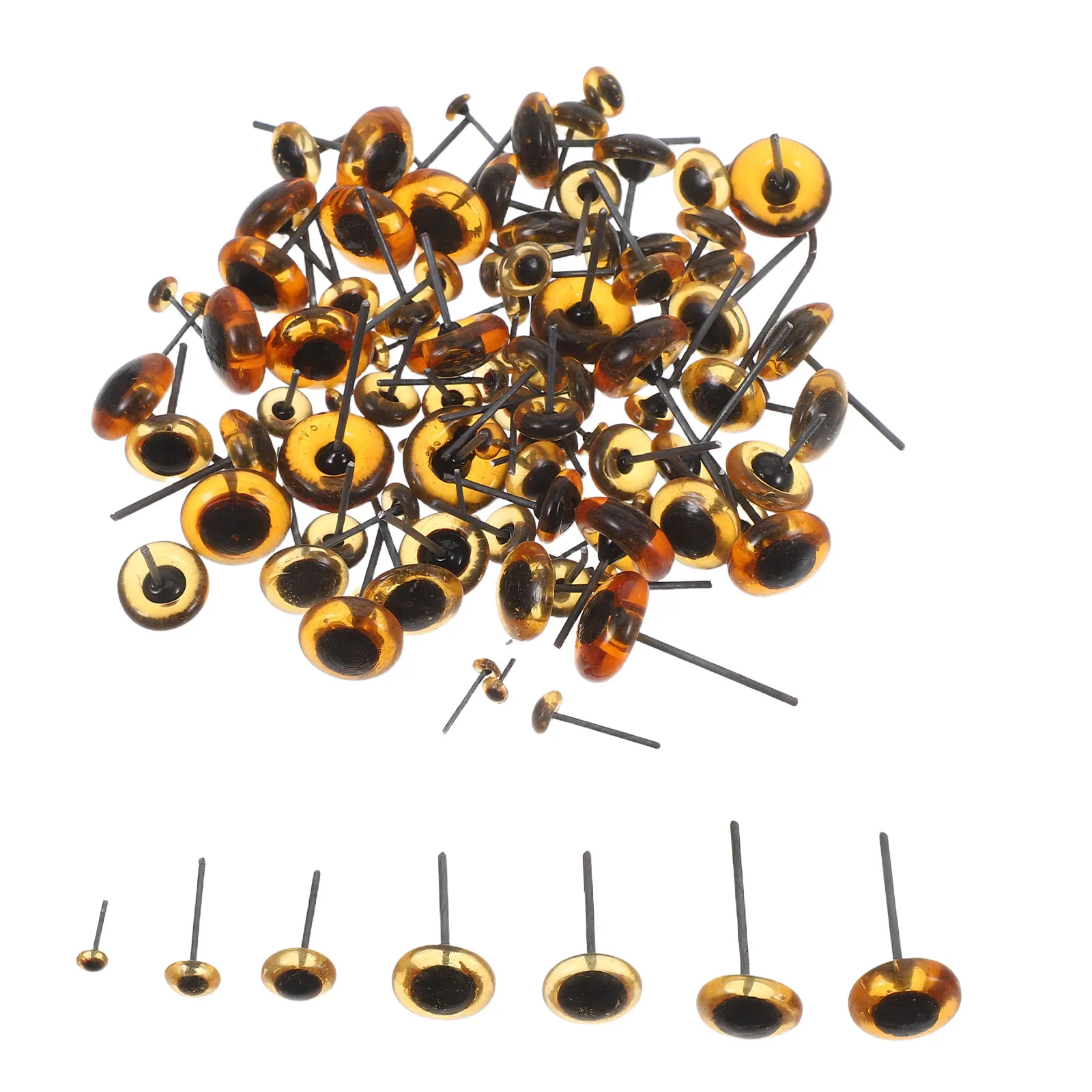 

100Pcs Round Realistic Glass Craft Eyes Mini Needle Felting Sewing Animal Making Supplies Soft Safety Eyes Glass Eye Decorative