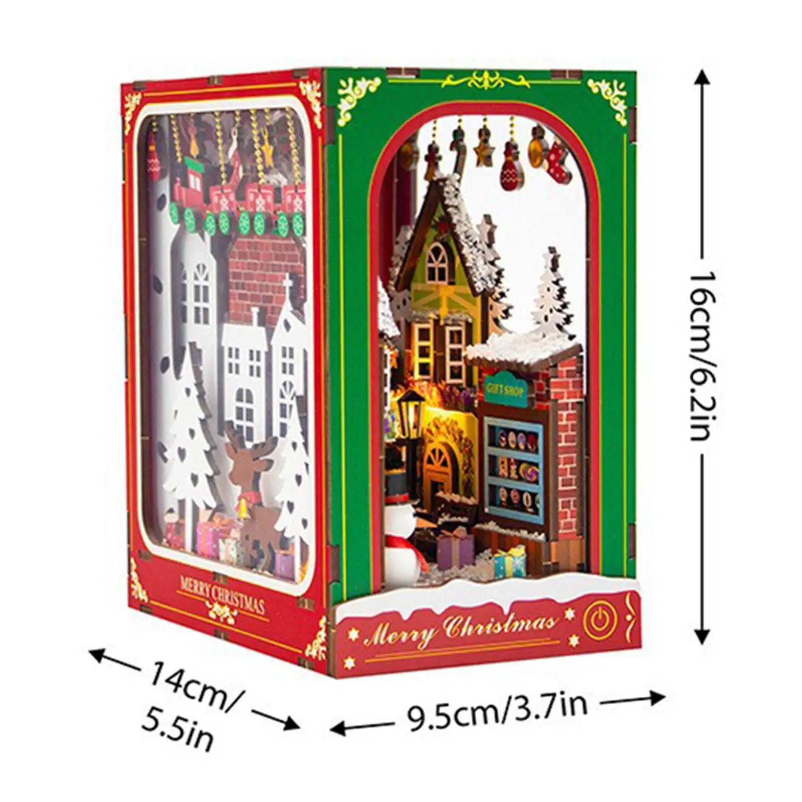 DIY Christmas Book Booknook Kits Ornaments DIY Doll Houses with Furniture for