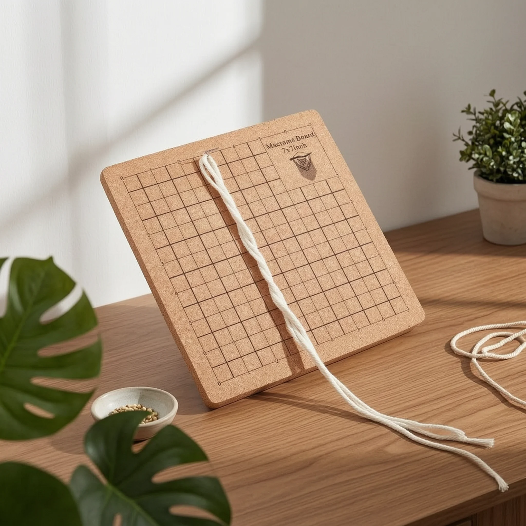 

Macrame Board Kit Measurement Markings Macrame Board Set Craft Tool Rounded Corners Adjustable Holder for Knotting
