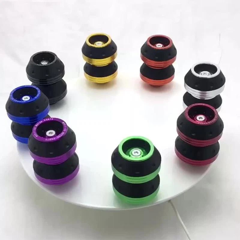 Colorful Motorcycle Crash Protector Wheel Front Fork Frame axle Protector Pads Slider  Motocross Motorbike Equipment Accessories