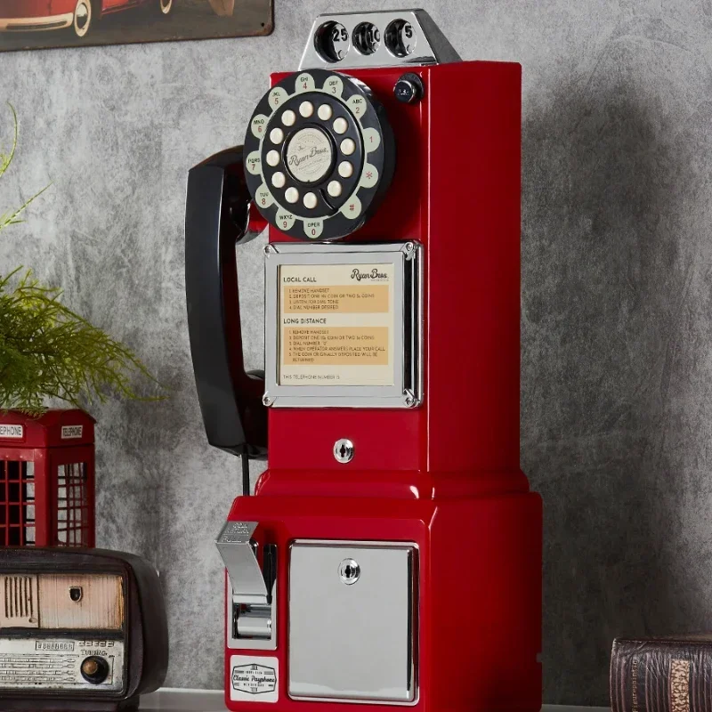 

Retro Coin-Operated Telephone in the United States 1950s