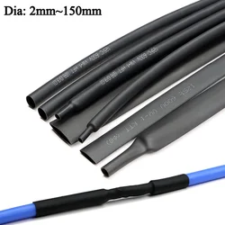 1~50M 2:1 Black 1 2 3 5 6 8 10mm Diameter Heat Shrink Heat-shrink Tubing Tube Sleeving Wrap Wire Sell DIY Connector Repair