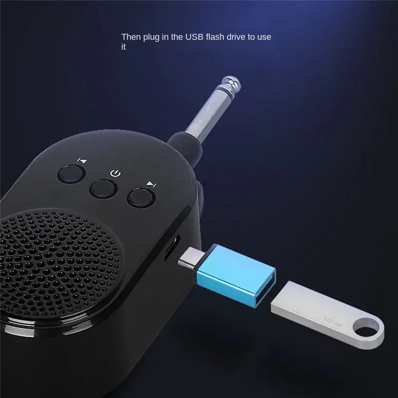 AABFK Mini Amplifier 5W Guitar AMP 6.35mm Plug Rotated 270 Degrees USB Rechargeable for Electric Guitar Bass Accessories